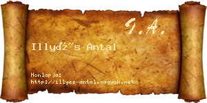 Illyés Antal névjegykártya