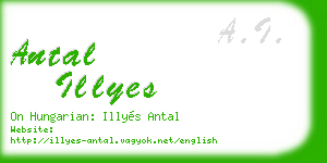 antal illyes business card