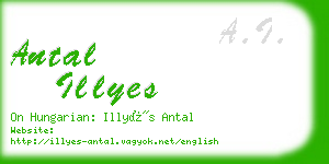 antal illyes business card